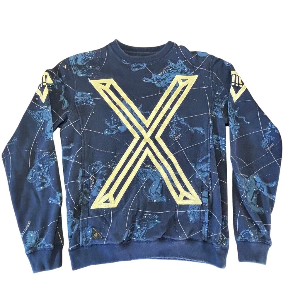 10 Deep Sweatshirt Medium Navy Astrology Constellation DXXP Cult Of 1 Crewneck